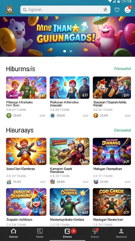 Screenshot menunjukkan level pertama dengan tantangan menarik.