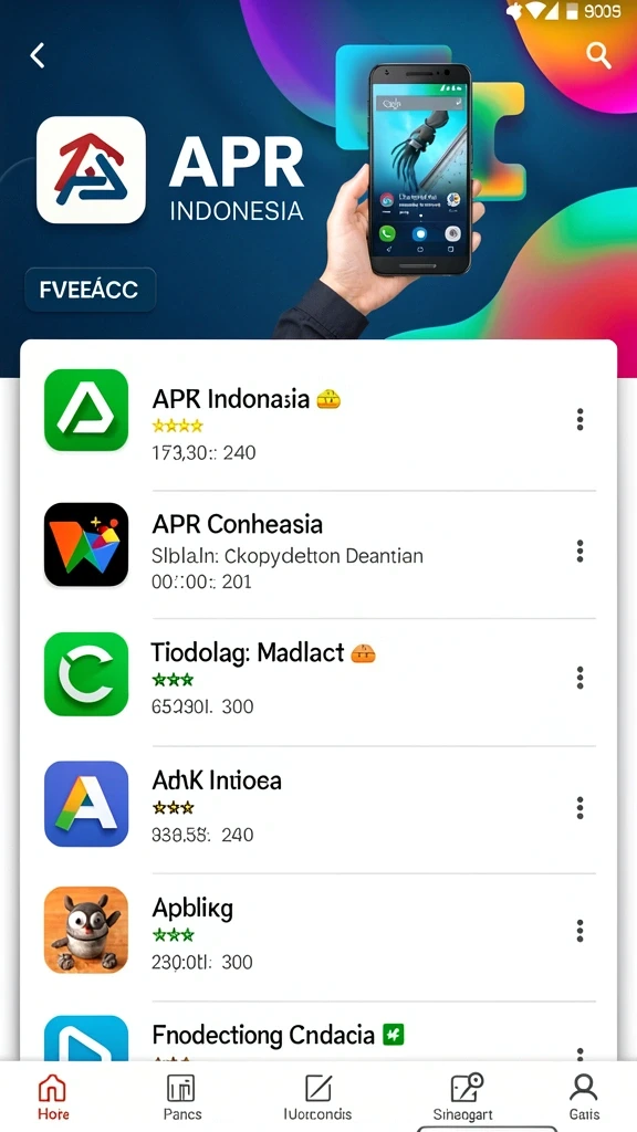 Tampilan awal yang menarik dan mudah digunakan.