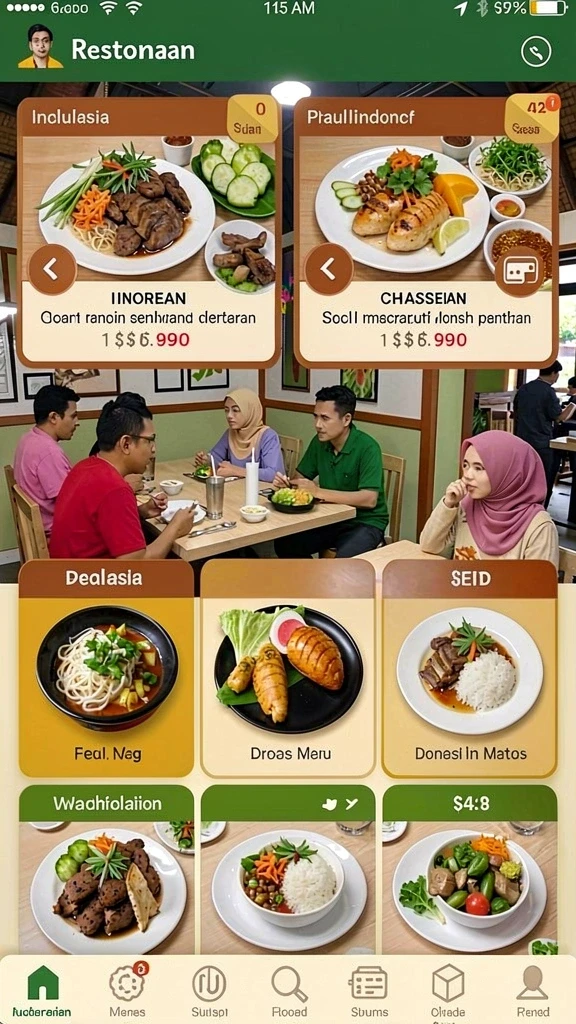 Tampilan awal permainan dengan karakter utama.