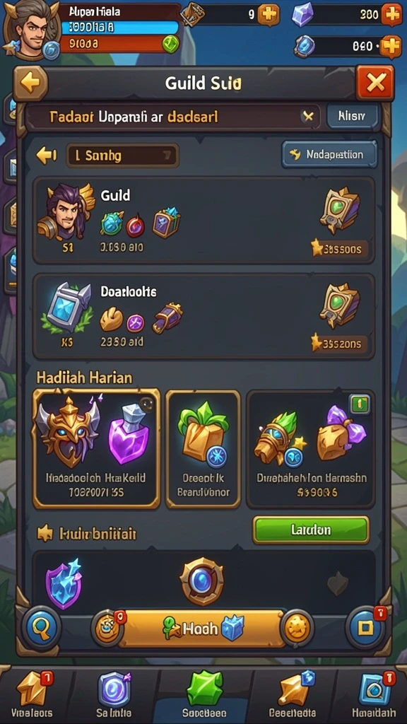 Screenshot karakter unik yang bisa dimainkan dalam game.