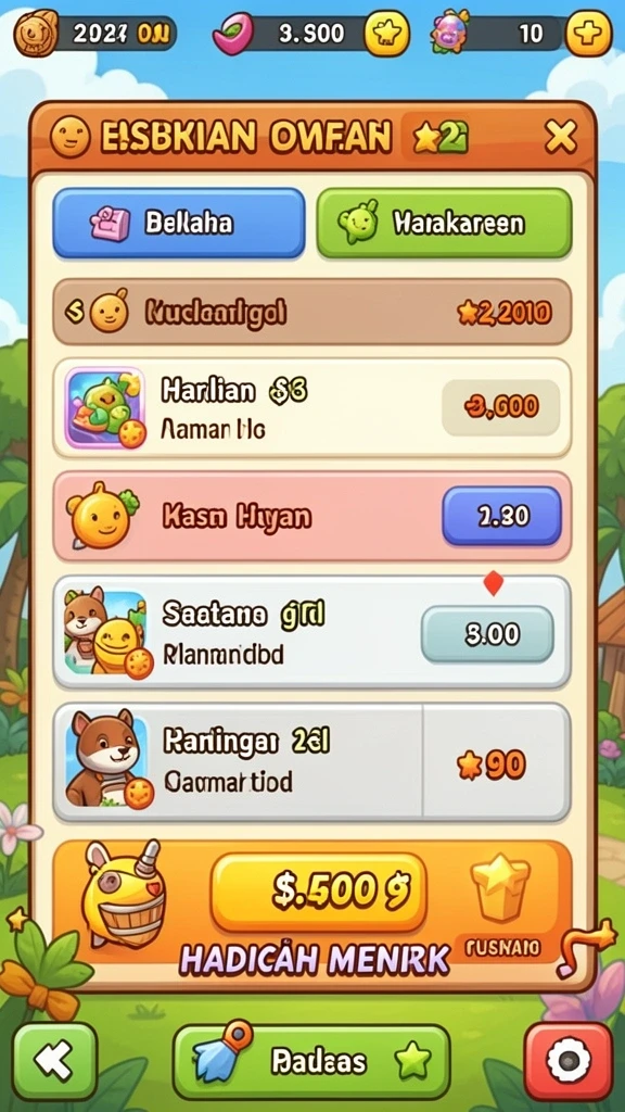 Tampilan karakter utama yang menawan.