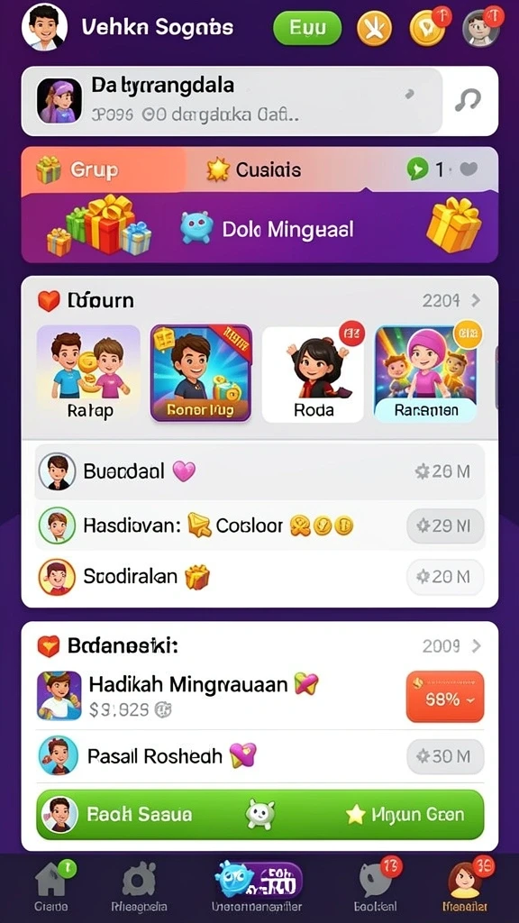 Tampilan awal yang menawan dan penuh warna.