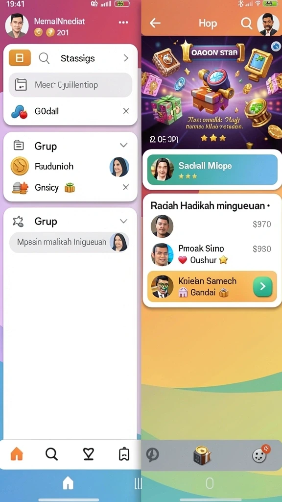 Tampilan utama MC777 dengan karakter menarik dan warna cerah.
