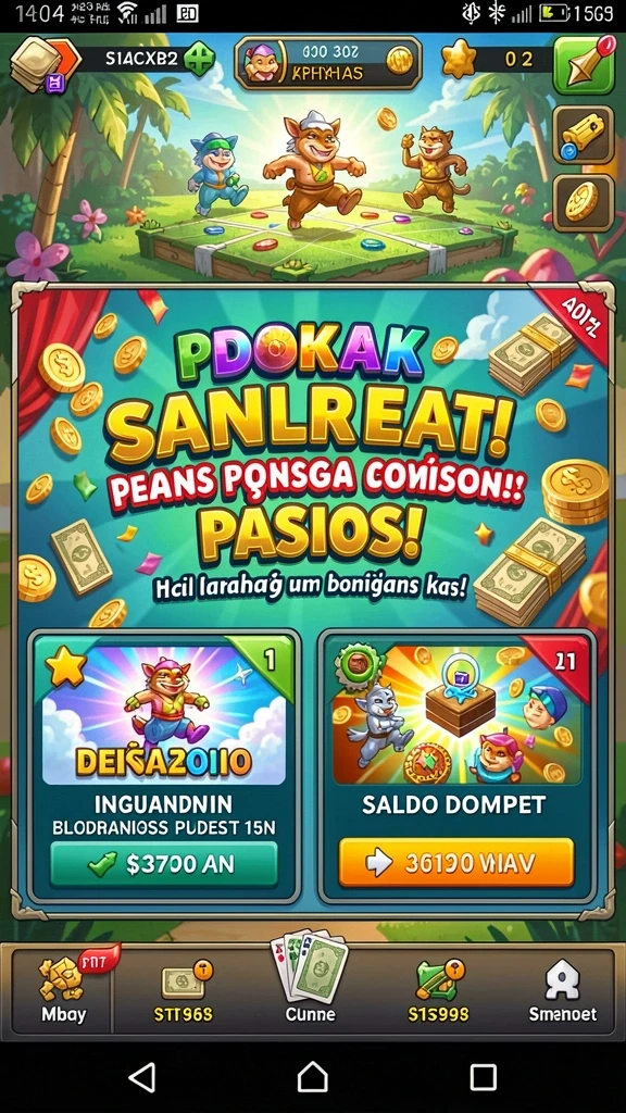 Tampilan antarmuka utama yang menarik dan penuh warna.