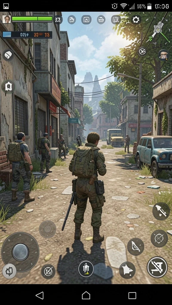 Screenshot ketiga memperlihatkan mode multiplayer dengan teman-teman.