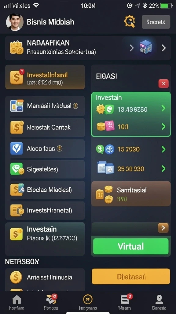 Tampilan awal yang mengundang dan mudah dipahami.