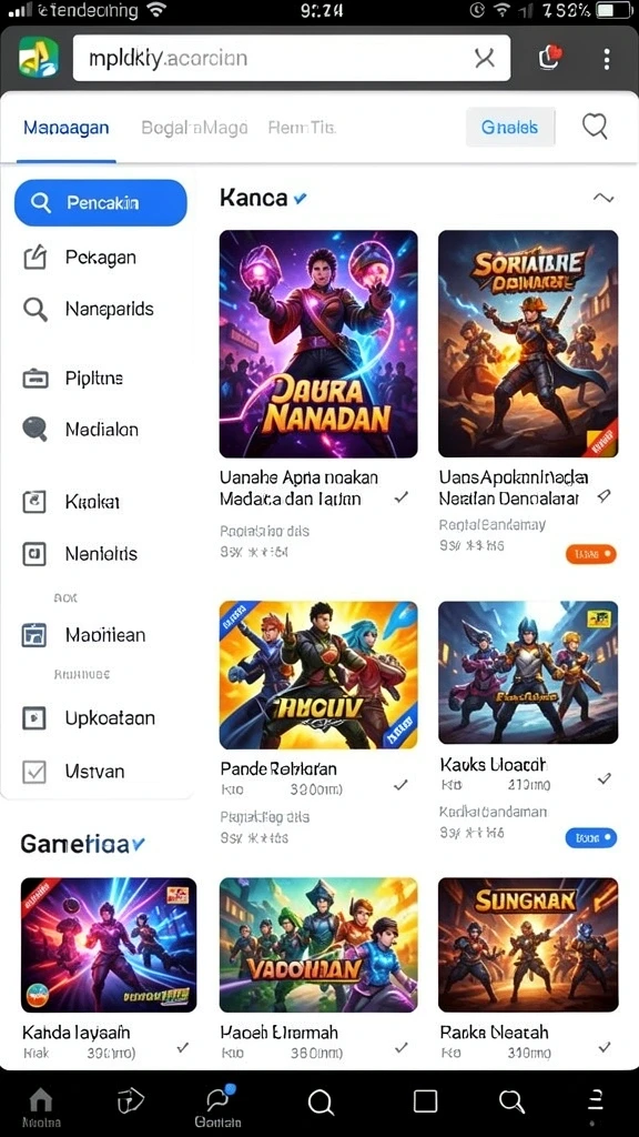 Berbagai pilihan permainan yang tersedia untuk semua pemain.