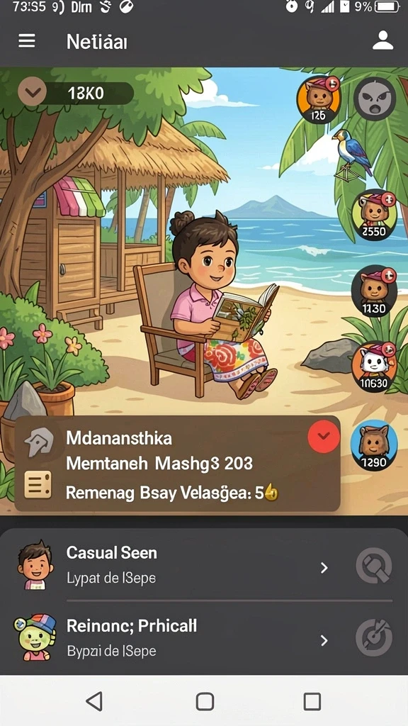 Screenshot menampilkan karakter utama yang siap beraksi.