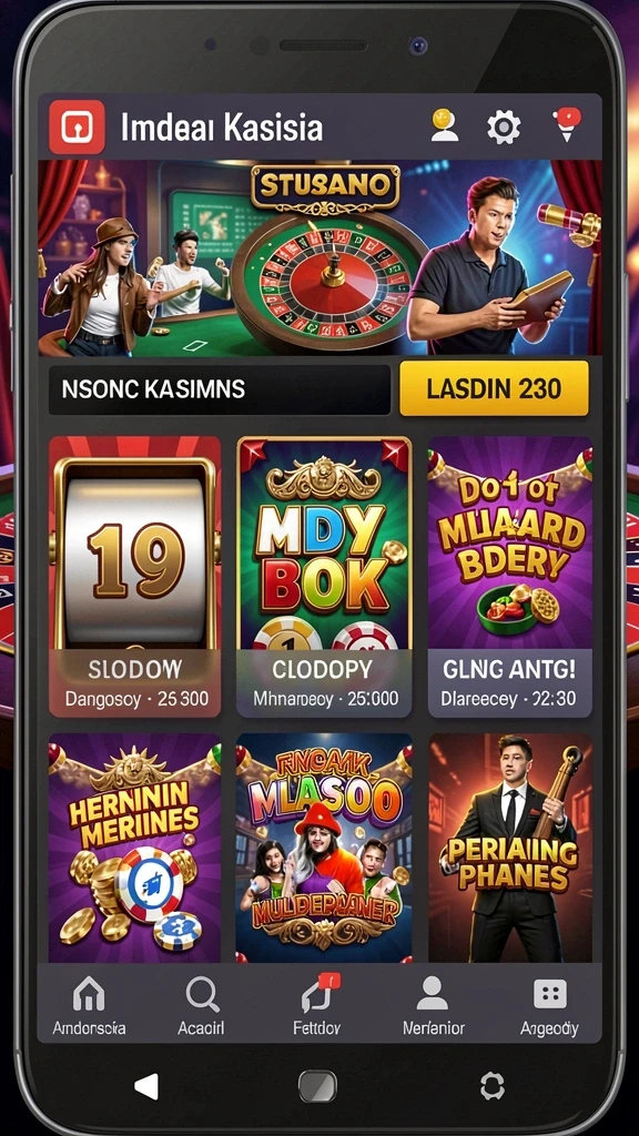 Layar utama WOW33 dengan karakter yang menarik.